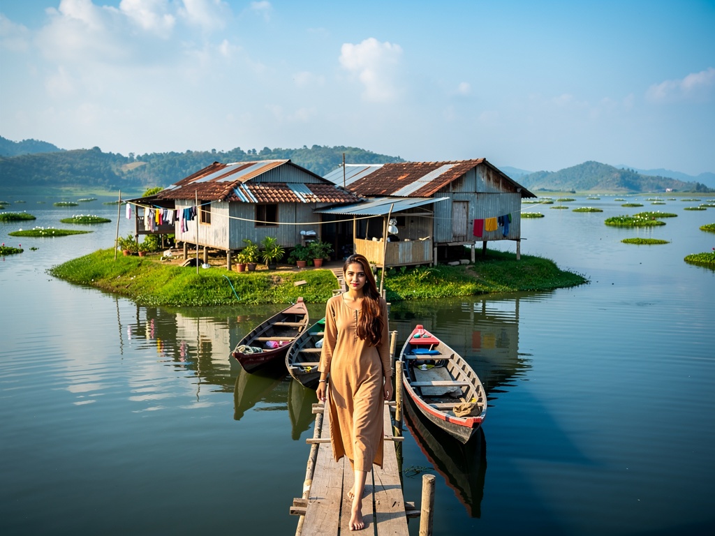 Thanga village on Loktak Lake